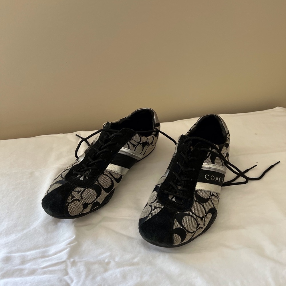 Coach Women's Black and Gray Sneakers - excellent condition.
